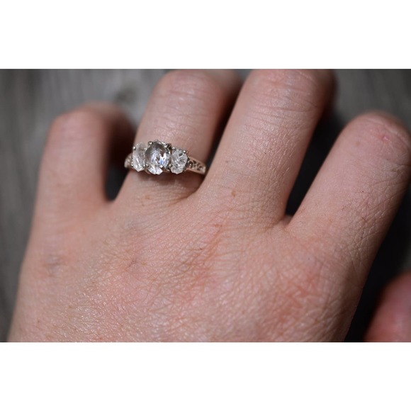 Art Deco Ring Raw Diamond Ring Rough Diamond Ring promise anniversary gi… - Picture 1 of 6